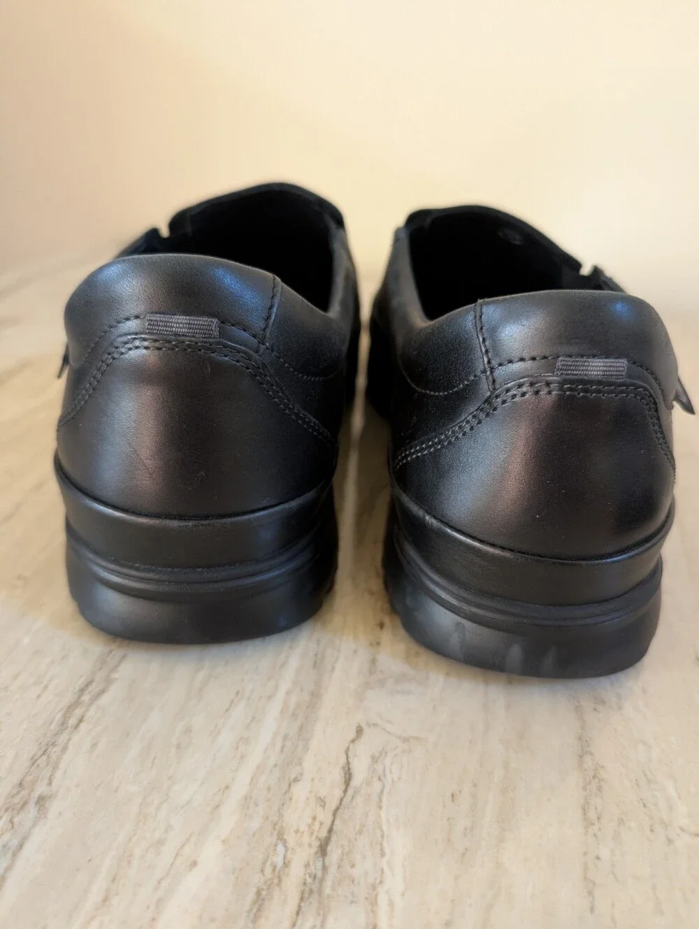 Mephisto Twain Black Leather Slip-on Comfort Shoes, Men's Sz 10